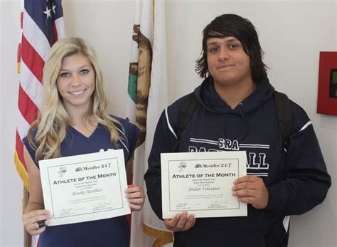 Velasquez Heethuis Named Santa Rosa Athletes Of The Month Menifee Sports