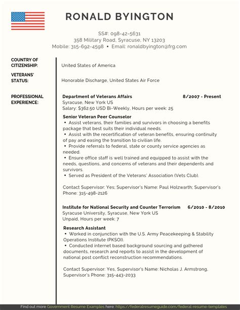 Veteran Resume Example Amp Writing Guide