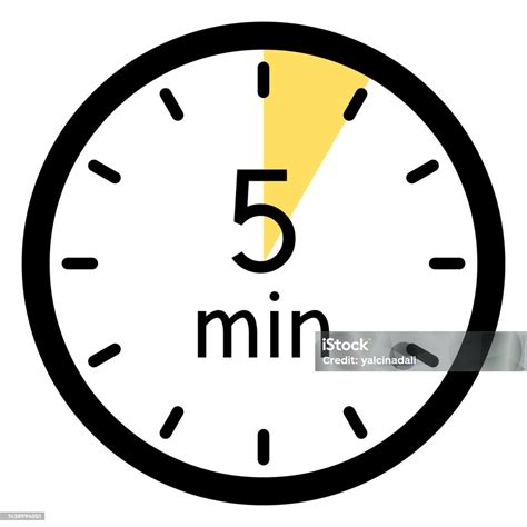 Vetores De 5 Minutos Conceito De Tempo Temporizador Ilustra O Do