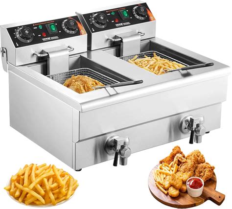 Vevor Commercial Dual Tank Electric Deep Fryer With Baskets Vevor Commercial Dual Tank Electric Deep Fryer With Baskets