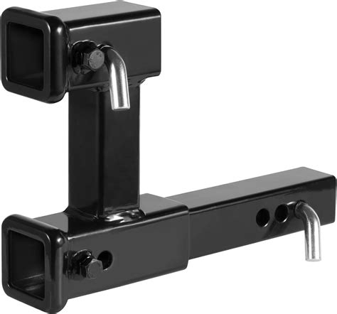 Vevor Dual Hitch Extension For 2 Trailer Hitch Receiver Hitch Adapter Extender To 10 Max Adjustable Length 7 1 2 Rise Drop 4000 Lbs Towing Capacity Hitch Pins Bolt And Nut Kit Included Black