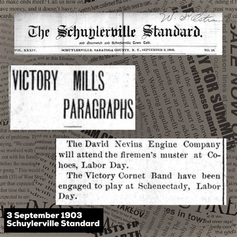Victory Celebrates Labor Day Historian At Saratoga Town Of Saratoga