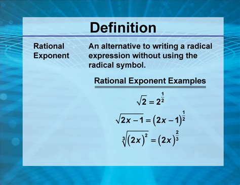 Video Definitions Rationals And Radicals Definition 4 Video Definitions Rationals And Radicals Definition 4