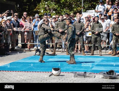 View Of Spanish Army Special Operations Force During Display Of Spanish