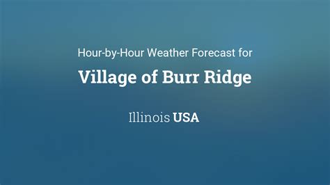 Village Of Burr Ridge Illinois Usa 14 Day Weather Forecast