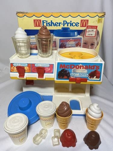 Vintage 1988 Mcdonalds Ice Cream Soda Fountain Fisher Price Fun With Food W Box