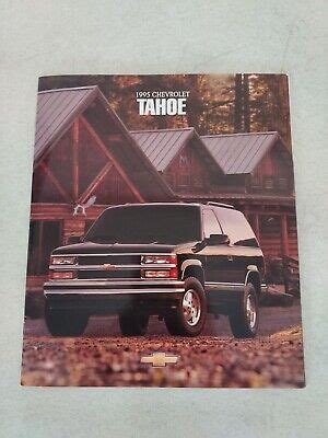 Vintage 1995 Chevrolet Tahoe Suv Car Brochure Catalog 9 X11 Ebay