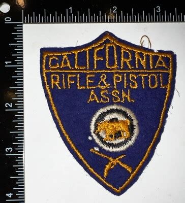 Vintage California Ca Rifle Pistol Association Felt Patch Vintage California Ca Rifle Pistol Association Felt Patch