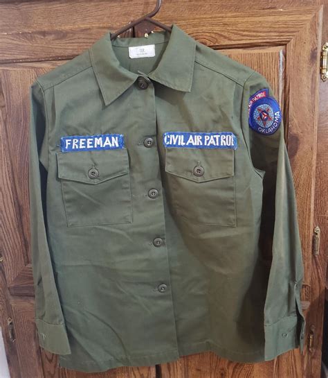 Vintage Civil Air Patrol Jacket Oklahoma Cap Field Uniform Named Freeman Patch Etsy