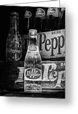 Vintage Dr Pepper Bottles Greeting Card By Jc Findley