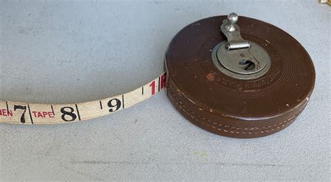 Vintage Sterling Linen Measuring Tape The Lufkin Rule Co 50 Ft