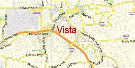 Vista California Map
