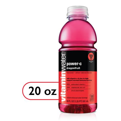 Vitaminwater Power C Dragonfruit Flavored Water Beverage Bottle Same