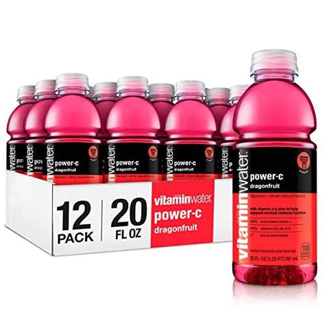 Vitaminwater Zero Power C Dragonfruit 20 Fl Oz 12 Pack With