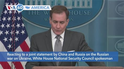 Voa60 America Us Says China Should Push Russia To End The War In Ukraine
