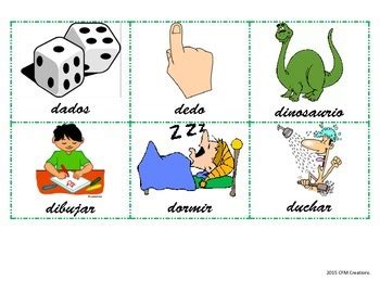 Vocabulary For Letter D In Spanish By Cfm Creations Tpt