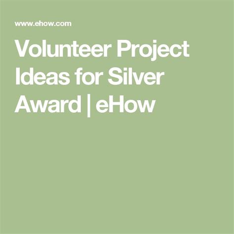 Volunteer Project Ideas For Silver Award Synonym Volunteer Projects