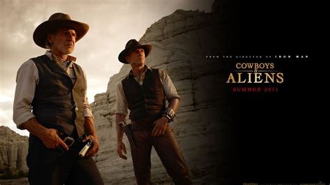 Wallpaper Cowboys And Aliens Daniel Craig Harrison Ford Hd Layar