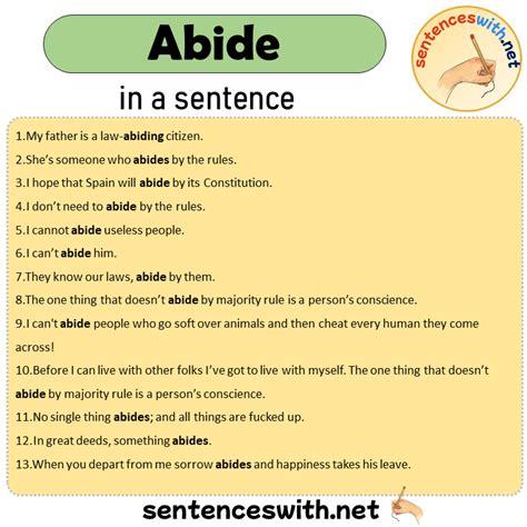 Warm Up Which Word Means The Same As Abide In The Following Sentence