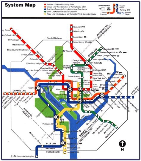 Washington Dc Usa Metro System Subway Guide And Map 4 18