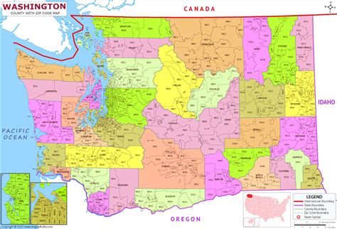 Washington Map Zip Codes List Tacoma Washington Zip Codes Map And