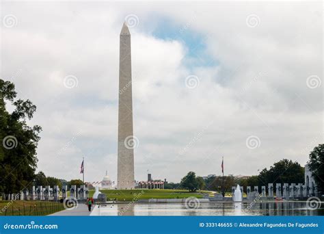Washington Monument Obelisk World War Ii Memorial Washington Dc Usa Washington Monument Obelisk World War Ii Memorial Washington Dc Usa