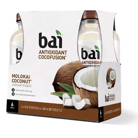 Water Butlers Bai Flavored Water Malokai Coconut 18 Fl Oz 6 Ct