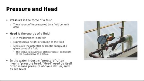 Water Pressure And Head Water Pressure And Head