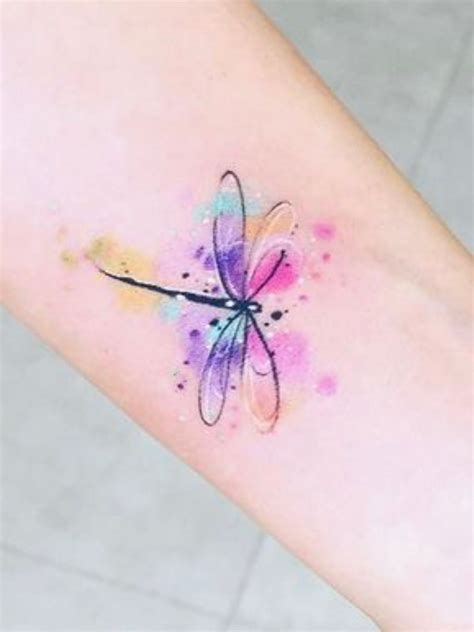 Watercolor Dragonfly Tattoo