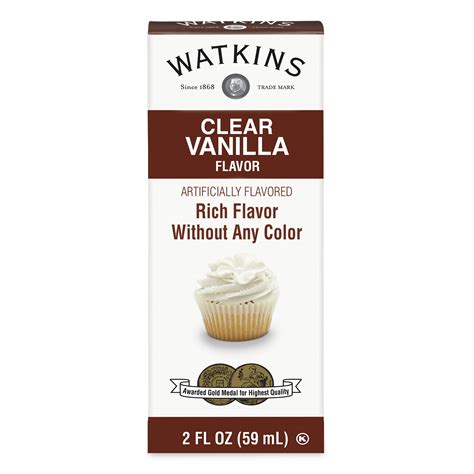 Watkins All Natural Extract Imitation Clear Vanilla 2 Ounce Cake And Candy Supply