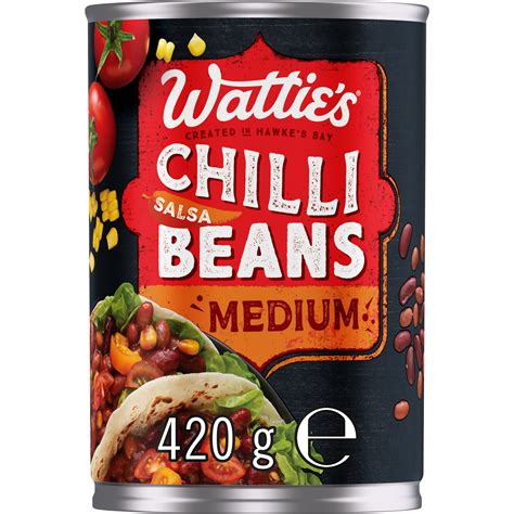 Wattie S Salsa Chilli Beans Medium 420G Wattie S New Zealand Products Heinz