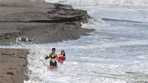 Waves From Tropical Storm Imelda In Juno Beach Fl