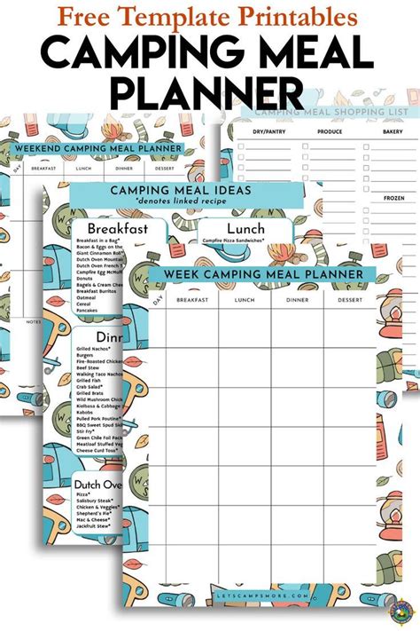 We Ve Done The Work For You Get Your Free Printable Camping Menu Planner Recipes And Grocery List