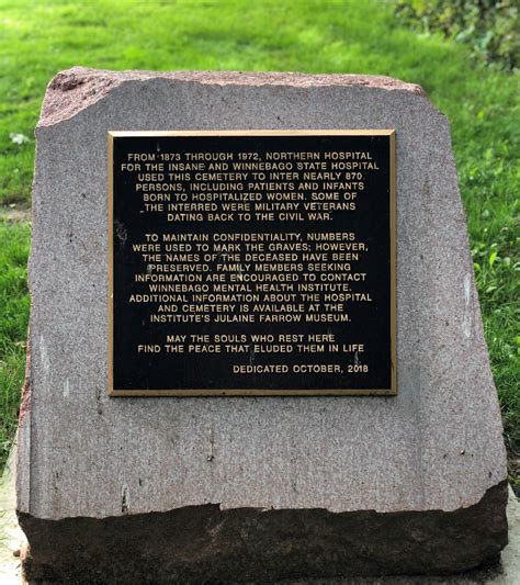 We Were Not Alone At This Cemetery Winnebago Mental Health Cemetery