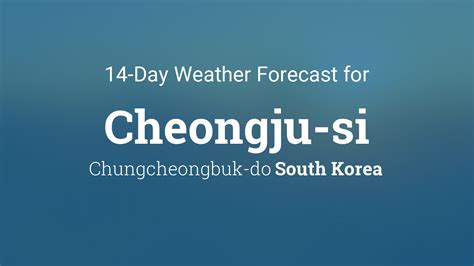 Weather Statistics For Cheongju South Korea