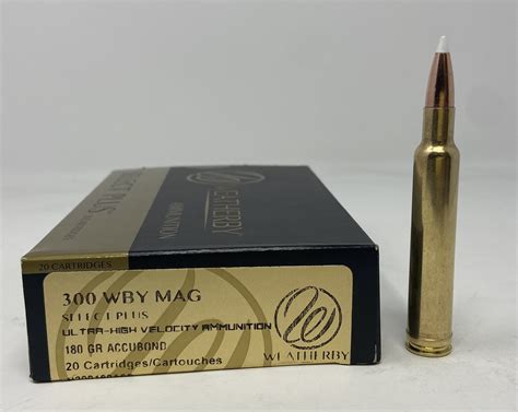 Weatherby 300 Wby Mag Ammunition Wby300180acb 180 Grain Accubond