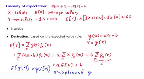 Week 6 Revision Pdf Tations Expectations Expec Linearity Expectation