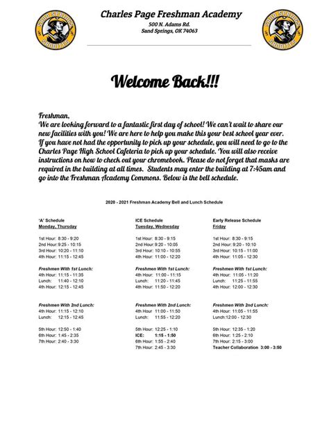 Welcome Cphs Freshman Academy