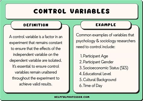 Controls and Variables Explained