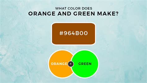 Orange and Green Make Brown