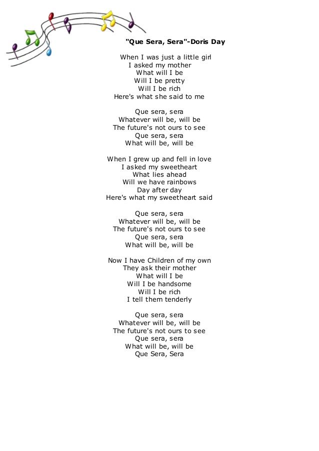 Que Sera Sera Meaning Explained