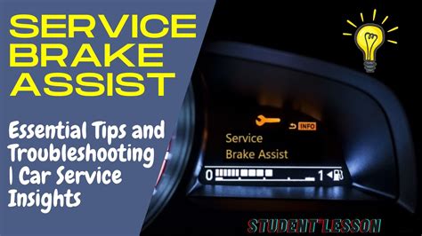 What Does Service Brake Assist Mean Causes Reset How To Fix