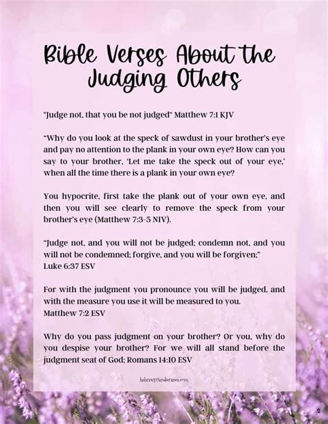 Bible Says About Judging Others