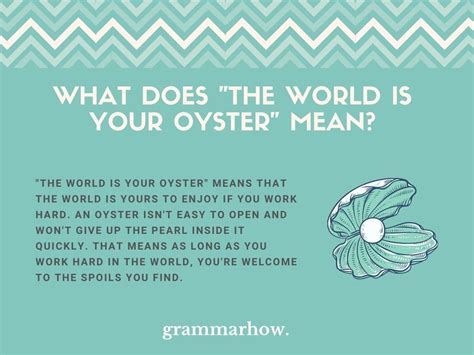 World Is Your Oyster Meaning Explained
