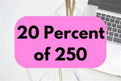 What Is 20 Percent Of 250 In Depth Explanation The Next Gen Business