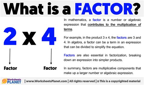 What Is A Factor In Math Definition Of Factor What Is A Factor In Math Definition Of Factor