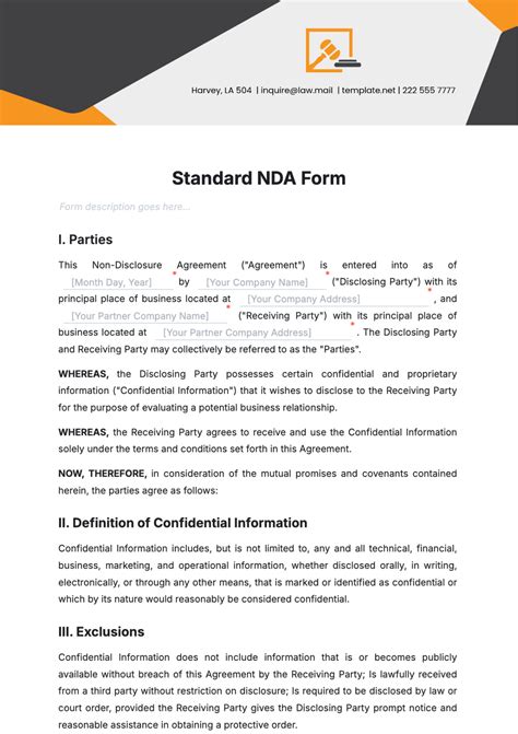 5 NDA Form Tips