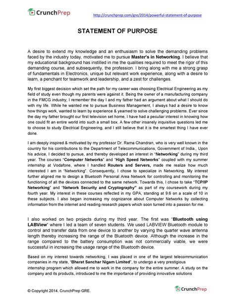 Statement of Purpose Defined