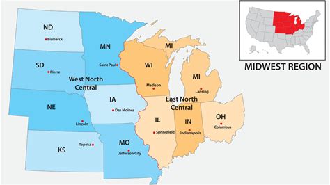 5 States Considered Midwest