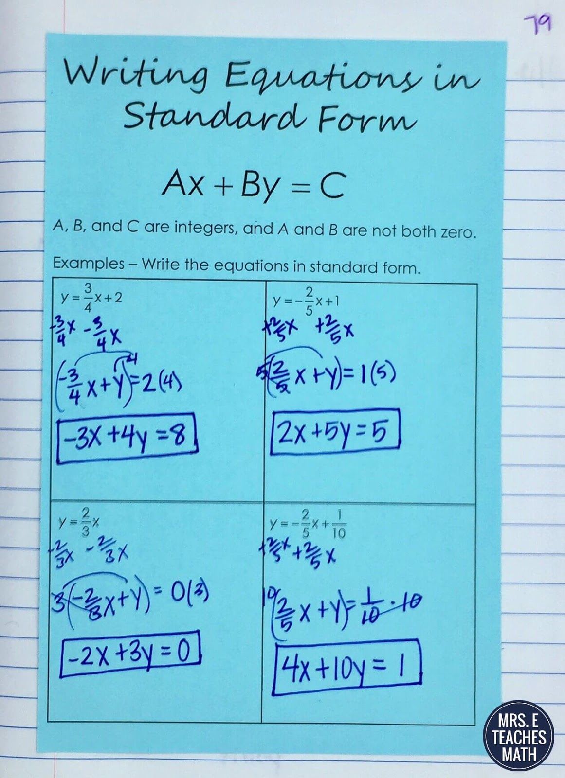 Standard Form in Algebra Explained